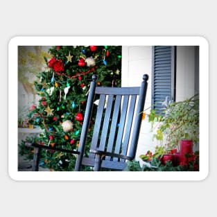 Christmas On The Porch Sticker